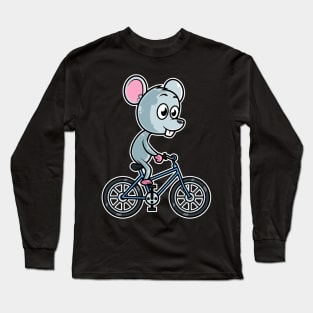 Mouse Bicycle Cyclist Cycling graphic Long Sleeve T-Shirt